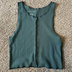American Eagle dark green cropped tank top - Size S - in great condition